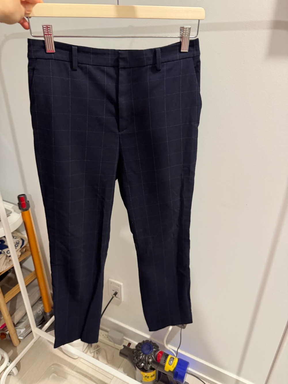 Uniqlo Black Windowpane Dress Pants